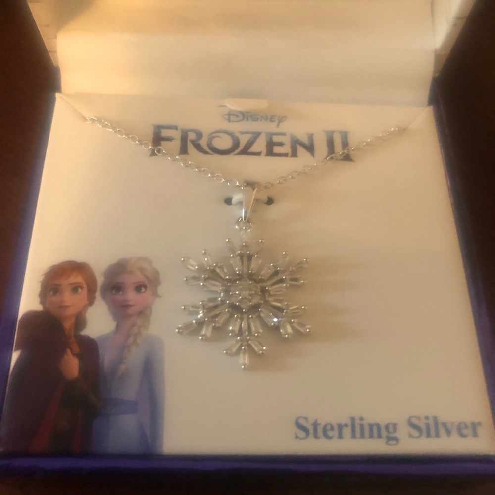 Frozen II sterling silver CZ snowflake necklace